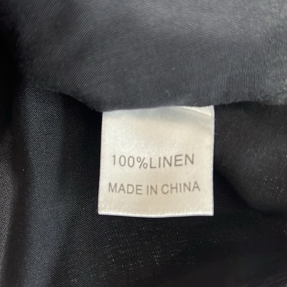 Seek the Label 100% Linen Black Crop Top XS | Lace Up NWOT - Picture 4 of 7